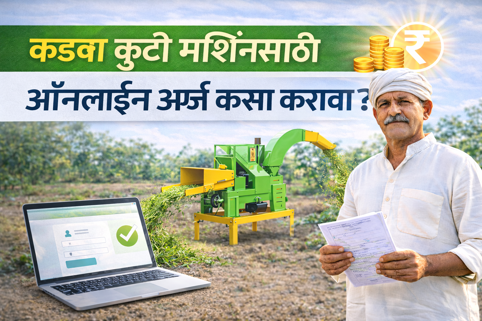 कडबा कुट्टी मशीन योजना असा करा ऑनलाईन अर्ज